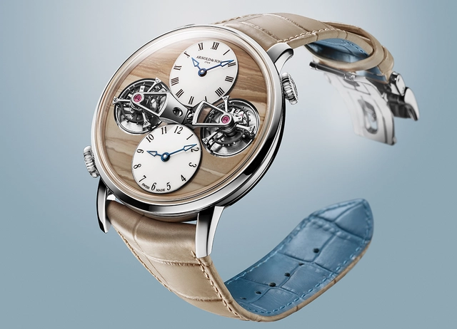 Arnold & Son, Weißgolduhr mit zwei Tourbillons